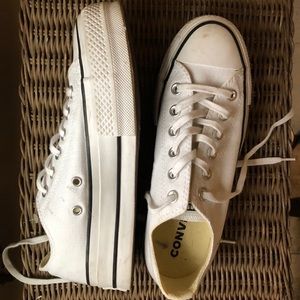 White Platform Converse